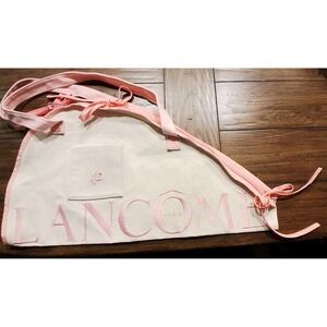 Lancome Paris Canvas Tennis Racquet Bag Pink Logo Carry Case 23 x 12 Coquette